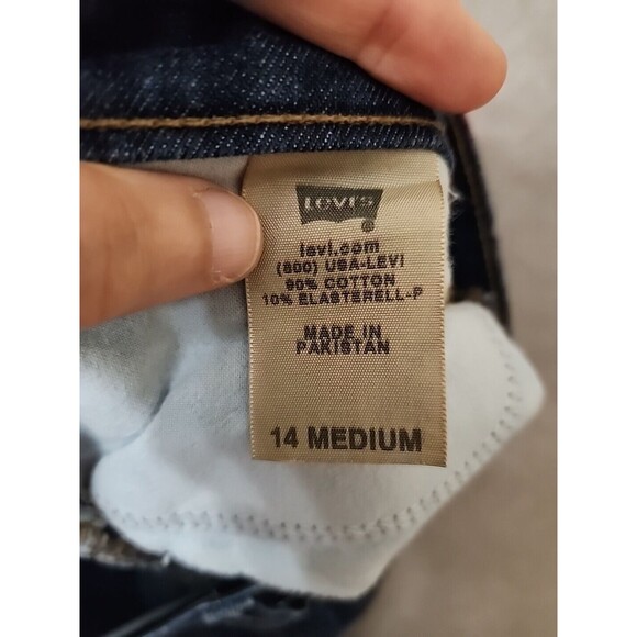 Levis 544 Ultimate Lift Bootcut Jeans womens 14 Blue Flap Pockets Cotton Stretch - Picture 6 of 7
